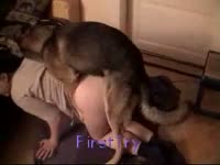 Horny dog with Japanese owner Asian beastiality